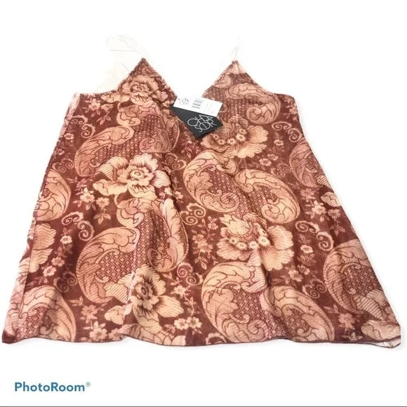 VINTAGE TAPESTRY VELVET STRAPPY CAMI - Picture 2 of 5